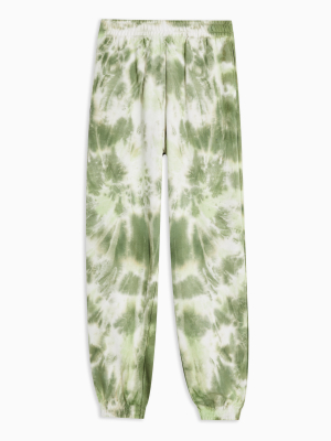 Tall Green Tie Dye Sweatpants