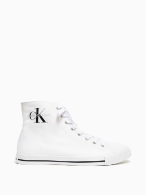 Augusto Twill Monogram Logo High Top Sneaker