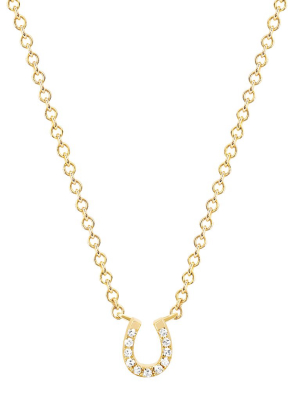 Mini Horseshoe Choker - Yellow Gold