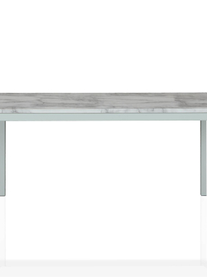 60" Greta Faux Marble Top Dining Table White - Cosmoliving By Cosmopolitan