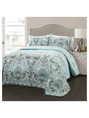 Clara Quilt Set 3pc - Lush Décor