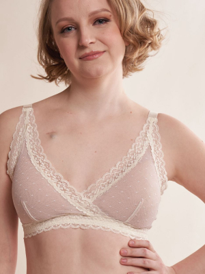 Susan Pocketed Lace Wrap Front Bra