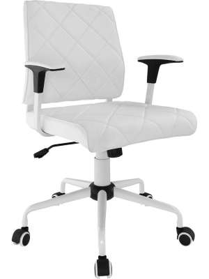 Lochsa Vinyl Office Chair White