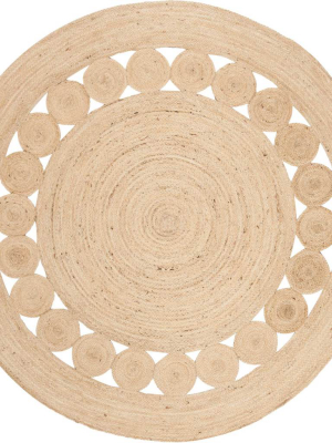 Natural Fiber Ivory Round Rug