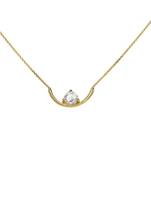 Rose Cut Diamond Arc Necklace