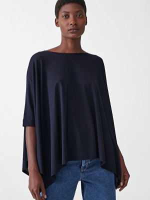 Lyocell-organic Cotton Draped Top