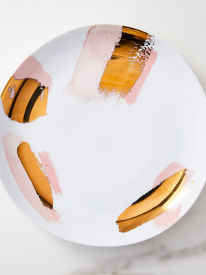 Gilded Brushstrokes Dinner Plate