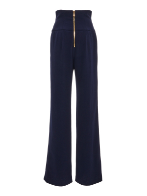 High-rise Flared Cady Pants