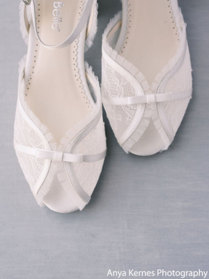 Block Heel Mary Jane Shoes For Bride