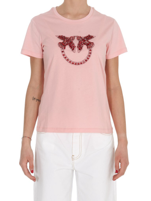 Pinko Quentin Embellished Logo T-shirt