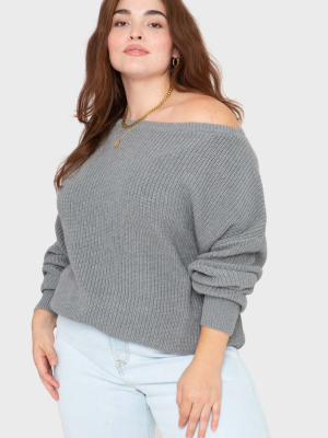 The Off Shoulder - Heather Grey