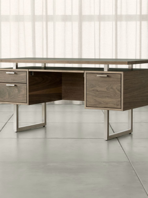 Clybourn Walnut Executive Desk