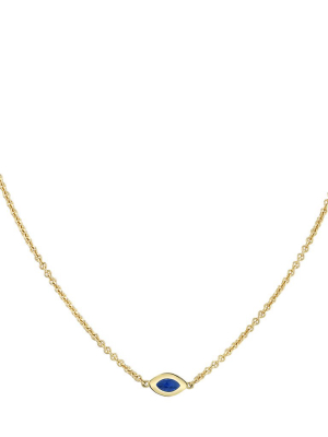 Single Link Necklace - Blue