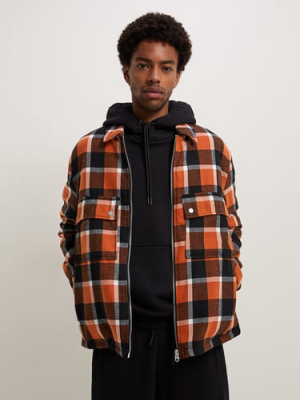 Plaid Padded Overshirt