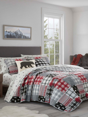 Eddie Bauer Mount Baker Quilt Set Red