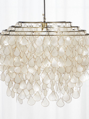 Teardrops Capiz Chandelier