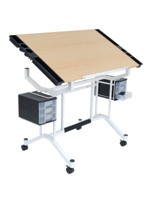 Pro Craft Station - White/maple - Studio Designs