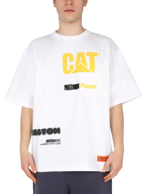 Heron Preston X Caterpillar Logo Print T-shirt