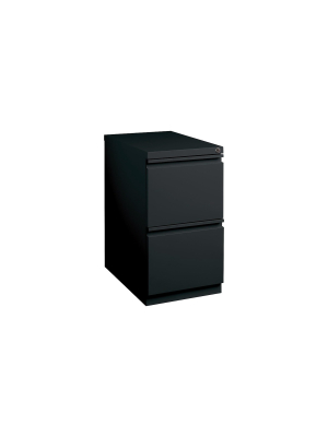 Staples 2-drawer Vertical File Cabinet Locking Letter Black 19.88"d 375804