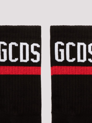 Gcds Contrast Logo Crew Socks