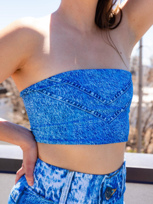 The Okeechobee Salute | Denim Print Bandeau