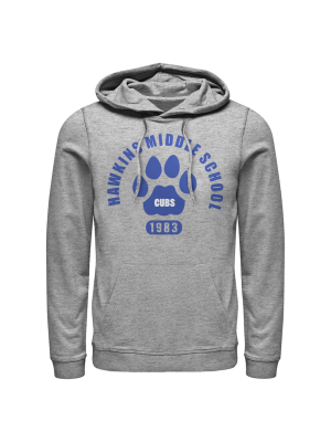 Men's Stranger Things Hawkins Middle School Cubs 1983 Pull Over Hoodie