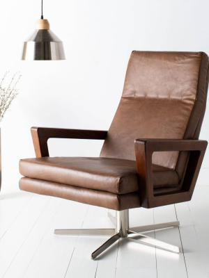 Damien Armchair Chocolate/dark Walnut - Safavieh