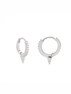 Rowan - Single Spike Cz Hoops