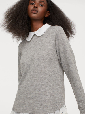 Collar-detail Sweater