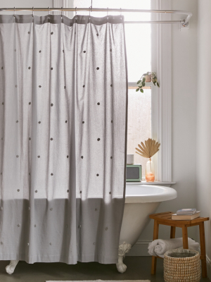 Layla Tufted Dot Shower Curtain