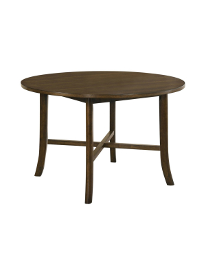 Somers Round Dining Table Burnished Oak - Iohomes