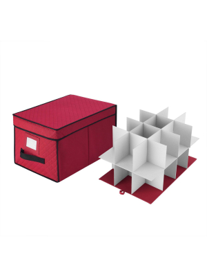 Christmas Ornament Storage Chest Red - Elf Stor