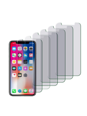 Asmyna 6-pack Tempered Glass Lcd Screen Protector Film Cover For Apple Iphone X/xs