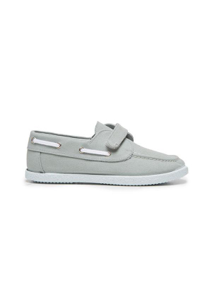 Kids' Childrenchic® Canvas Boat Shoe In Grey