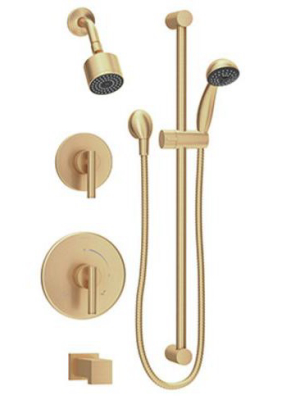 Symmons 3506-b-t4-1.5-trm Dia Pressure Balanced Shower System With Shower Head - Brushed Bronze