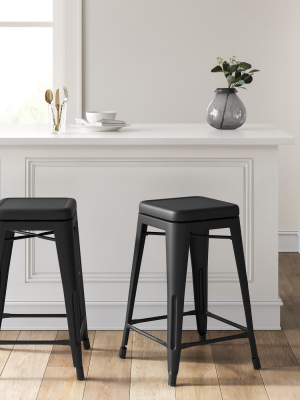 Set Of 2 Carlisle Backless Swivel Counter Height Barstool - Threshold™