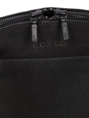 Leather Backpack '8' (backpack 8 Black)