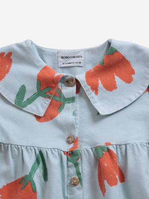 Bobo Choses Big Flowers Buttoned Woven Baby Dress