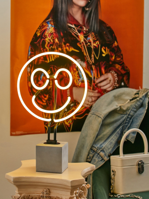 Happy Face Neon Table Lamp