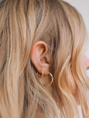 Small Gold Graduated Hoops