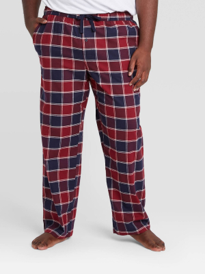 Men's Big & Tall Plaid Flannel Pajama Pants - Goodfellow & Co™ Navy/red