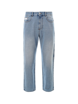 Gcds Cropped Straight-leg Jeans