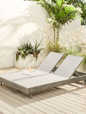 Portside Outdoor Textilene Chaise Double Lounger