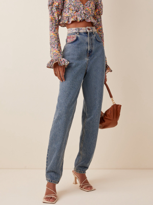 Liberty Rigid High-rise Straight-leg Jeans