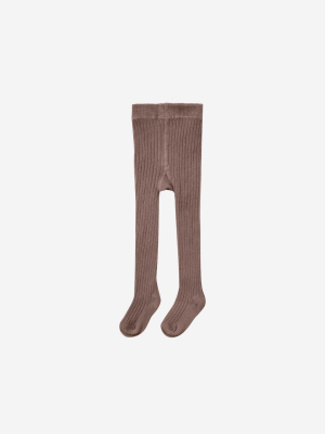 Solid Ribbed Tights Wine | Rylee + Cru