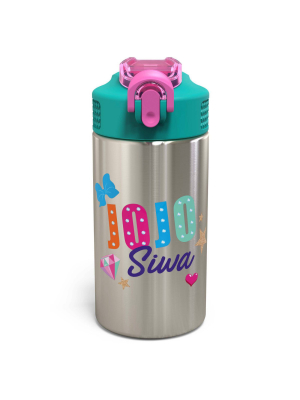 Jojo Siwa 15.5oz Stainless Steel Water Bottle Green/pink - Zak Designs