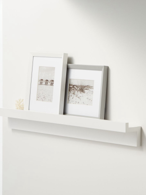 Carren 36" Floating White Ledge Shelf With Lip