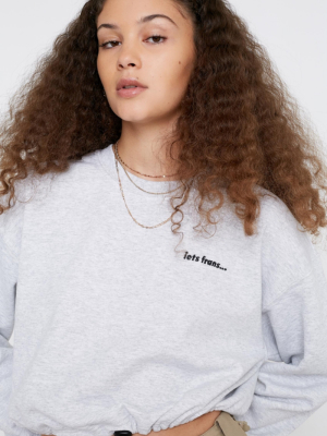 Iets Frans... Bubble Hem Crew Neck Sweatshirt