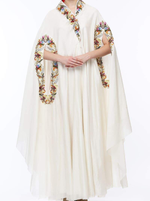 Lapelled-collared Embroidered Kaftan