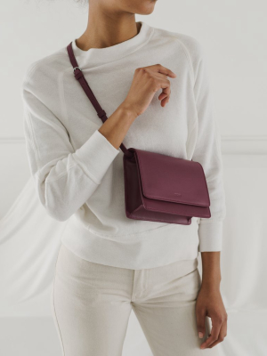Small Structured Crossbody - Cranberry